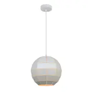 Amy Modern Pendant Lamp Light ES Matte White Tiled Wine Glass