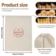 2 Pcs Reusable Bread Bag Practical Sourdough Bag Versatile Lightweight tejPX