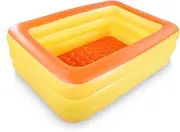 HIWENA Inflatable Family Swim Center Pool, 83" Gaint Swimming Pool Summer Water Fun with Inflatable Soft Floor (83" Orange)