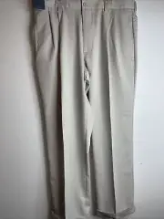 Dockers Mens 38x30 Pleated Pro Golf Microfiber Beige Pants