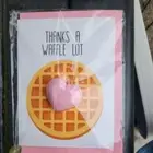 Feeling Smitten Bath Bomb Card "Thanks a Waffle Lot"