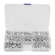 350X M4 Flat Head Solid Aluminum Rivets Assortment Kit 4/6/8/10/12/16/20MM