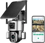 4G LTE Security Camera Home CCTV House Spy Solar Wireless Outdoor Surveillance System Dual Lens 4K PTZ Batteries