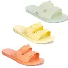 Women Melissa Sun Malibu Two Strap Slides Comfort Water Sandals NEW