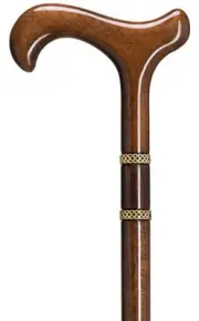 KILLARNEY DERBY HANDLE LADIES WALKING STICK - WALKING CANE - WALNUT