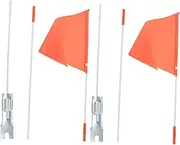 Abaodam 2Pcs Bicycle Flags with Durable Poles Lightweight Portable Cycling Accessories for Enhanced Visibility and Safety for Family Rides