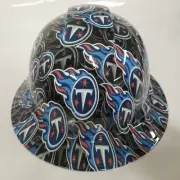 full brim hard hat custom hydro dipped IN TENNESSEE TITANS FOOTBALL LOOK