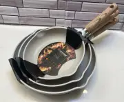 Masterclass Cookware Skillet Frying Pan Speckled nonstick Set of 3 NWT