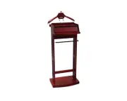Proman Products Excalibur Wardrobe Wood Valet Stand with Power Extension, Lar...