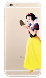 Snow White Holding Apple Decal Sticker for iPhone 5, 6, 7, 8, XR, Pro, Max