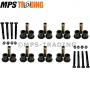 Land Rover Series 2 2a 3 Front and Rear Leaf Spring Black Poly Bush + Bolt Set