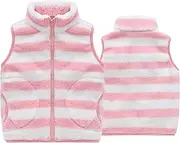 [FEOYA] Baby Fleece Vest Sleeveless Fluffy Fleece Jackets Boys Girls Stand-Up Collar Warm Winter Vest Lightweight Outdoor Vest Children's Vest with Zip 100-150