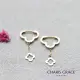 【CHARIS & GRACE 佳立思珠寶】14K金 耳環 Gold Four Leaf Earring 四葉垂墜金耳扣耳環