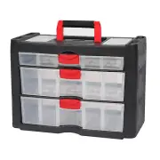 Drawer Hardware Organizer 15.4"x8.1"x11.4" 3-Drawer Tool Storage Box