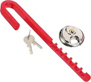 BUGUUYO 1 Set Trailer Wheel Lock J Type Wheel Clamp with Keys Durable Construction for Trucks Suvs and Lawn Mowers Against Unauthorized Movement