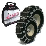 2 Link Tire Chain Pair for Simplicity 16x7.5x8 Front & 26x12x12 Rear Tire Mower