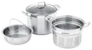 Scanpan Impact 3pc Stainless Steel Multi Pot Set Stockpot 24cm