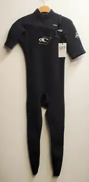 O'NEILL Men's 2mm GOOORU FZ S/S Wetsuit - BLK/BLK/BLK - Small - NWT