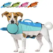 Small Dog Life Vest with Removable Flying Disc, Puppy Swimming Vest High Flot...