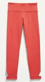 Old Navy Kids Girls XS (5) Mid Rise PowerPress Ankle Cutout Go Dry 7/8 Leggings