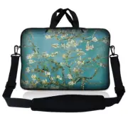 13.3" 13" Laptop Mackbook Chromebook Sleeve Bag Case w Shoulder Amond Trees S53