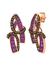 Le Vian Chocolate Gladiator 14K Rose Gold 1.06 ct. tw. Diamond & Sapphire Drop Earrings