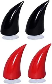 [Generic] Motorcycle Helmet Horns 4PCS Devil Horns for Helmet Ears with Suction Cup Cute Helmet Horns for Motorbike Bicycle Motorcycle Helmet Accessories Helmet Decoration Helmet Ears Helmets Horns