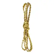 Flat Braided Leather Cord 5mm 1m Gold Craft Strip for Jewelry 3.3ft