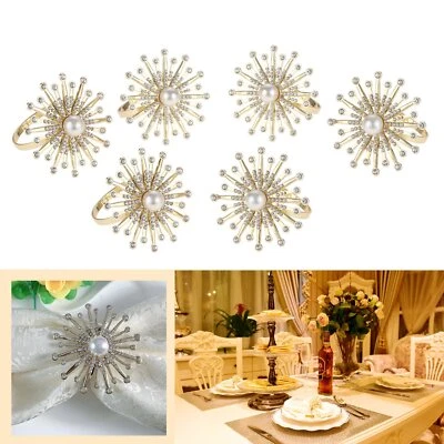 12pcs Stylish Sunflower Napkin Ring Serviette Holder Xmas Wedding Party Decor