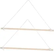 BESPORTBLE Wooden Garden Banner Flag Pole Bracket Wall Mount Flag Hangers for Yard Porch and Decorative Use