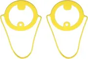 uxcell 2Pcs Silicone Coffee Carrier, Reusable Silicone Tumbler Strap Water Bottle Handle Holder with Strap for Hanging Beverage Take Out Coffer Milk, Star Yellow