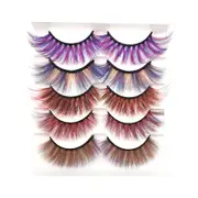 Nevenka 3D False Eyelashes Colored Thick Lashes for Performance Halloween-11