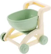 Mini Shopping Strollers Mini Trolley Stroller Wagon Small Storage Supermarket Cart Desktop Organizer Tiny Shopping Cart Stroller for Dolls Plastic