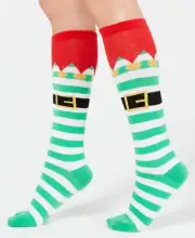 Women's Elf Stripe Knee-High Socks ~ One Size ~ NWT