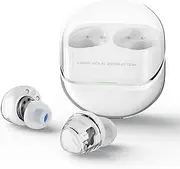 Wireless Earbuds, SoundPEATS Clear Dot Bluetooth 5.3 Earphones with 10mm Driver, 2 Mics with AI Noise Cancelling Headphones for Clear Calls, 27H Playtime, Game Mode, App Control Transparent (White)