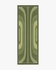 75' x 215' | Machine Washable Runner Rug | Kid & Pet Friendly | Indoor Rug | Jonathan Adler Paradox Green Rug | Ruggable