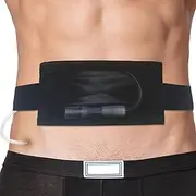 Breathable PD Belt Peritoneal Dialysis Catheter Holder with Mesh Pouch Stretch for Peg/G/J Feeding Tube Accessories Transfer Set Abdominal Stomach Fixation Medical Nursing Supplies Men Women