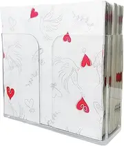 Lolieden Acrylic Square Napkin Holder,Tissue Dispenser Clear Napkin Stand,Great for Kitchen Counter,Dining Table, Bathroom Vanity