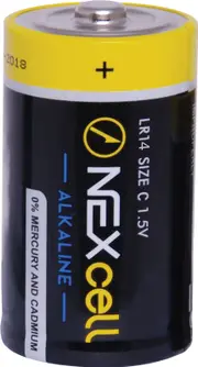 C Nexcell Mercury Free Alkaline Battery 2pk