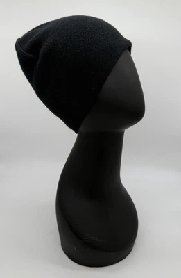 Esprit Reversible Beanie Hat Black & Striped Knit