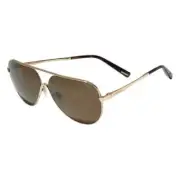 Chopard Mens SCHC30 300Z Shiny Gold/Brown Lens Sunglasses Authentic 63mm