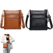 2pcs Mobile Phone Bag Multi Zipper Pocket Cross Body Bag with Detachable Strap-Each of Color