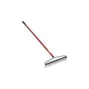 Seymour 42604 Classic 17" Landscape Contractor Bow Rake, 60" Red Aluminum Handle