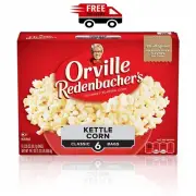 Orville Redenbacher's Kettle Corn Microwave Popcorn, 3.28 oz Classic Bag, 6 ct.
