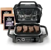 Ninja Woodfire Outdoor Grill Smoker 7-in-1 Portable Air Fryer Bake Roast Broil