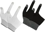 DOITOOL 2 Pairs Breathable Gaming Gloves for Gamers Touch Finger Sleeve with Seamless Movement Comfortable Skin Friendly Design for Mobile Gaming