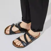 NWT Birkenstock Salina Birko-Flor Magic Snake Black