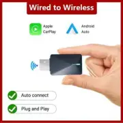 2 in 1 Mini Wired to Wireless CarPlay and Android Auto Adapter 5GHz WiFi Adapter