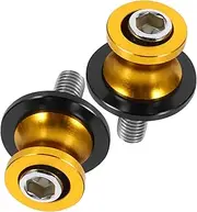 Motorcycle Swing Arm Spool Slider Screws Pair Gold Fit for Motorbike Models