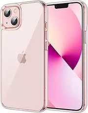 JETech Case for iPhone 13 6.1-Inch, Non-Yellowing Shockproof Phone Bumper Cover, Anti-Scratch Clear Back (Pink)